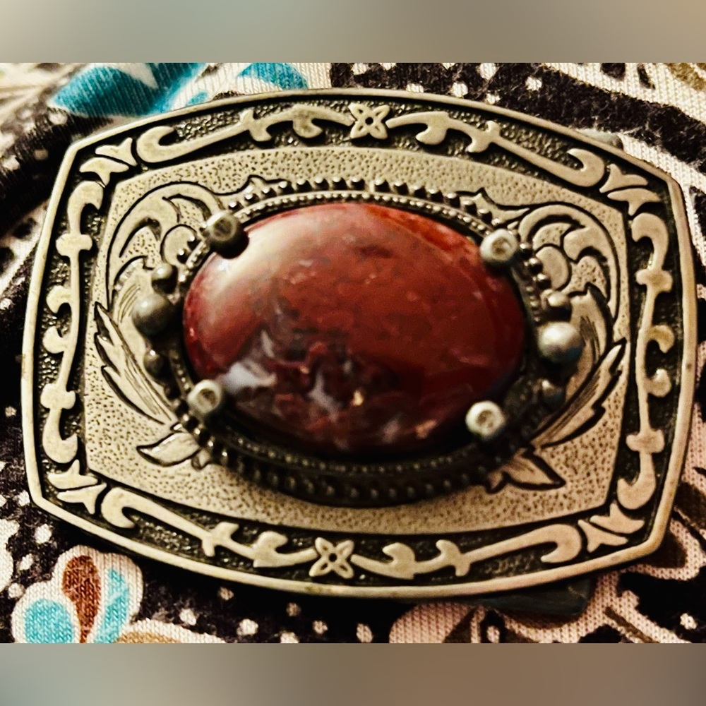 Vintage Red Jasper Belt Buckle